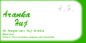 aranka huj business card